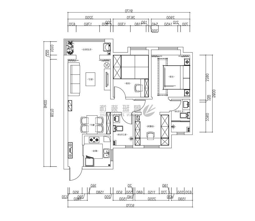 合能公馆,简美风格,户型图