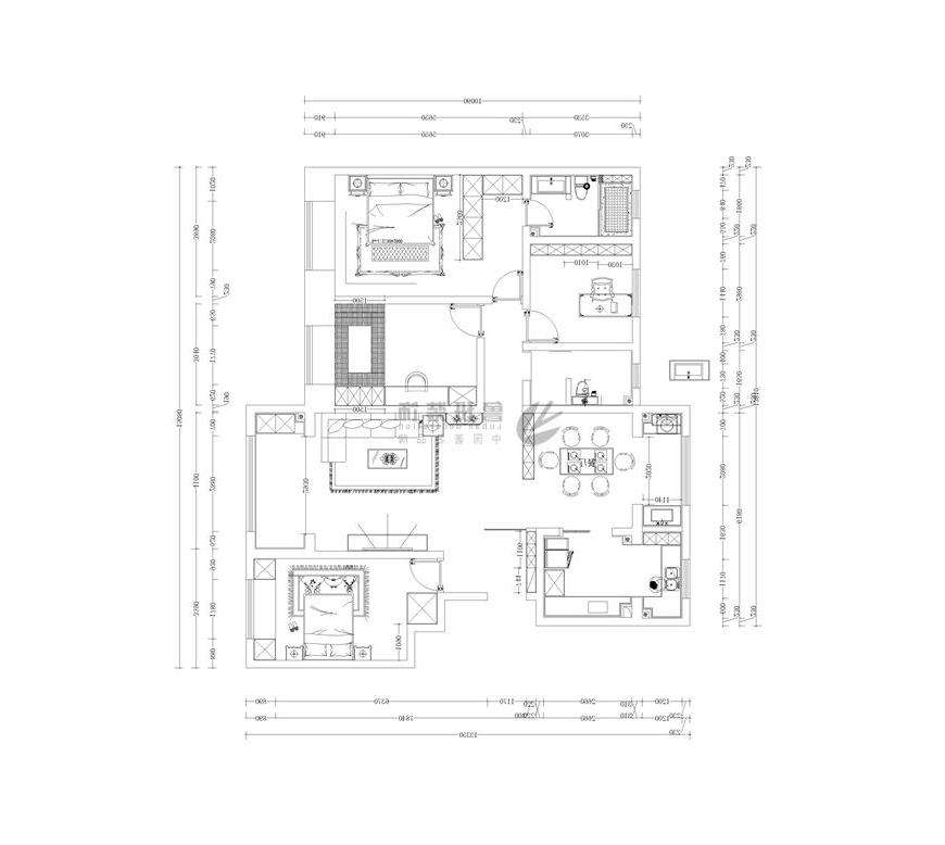 龙湖花千树,现代轻奢风格,户型图